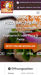 Mobile Screenshot of pizza-brothers.de